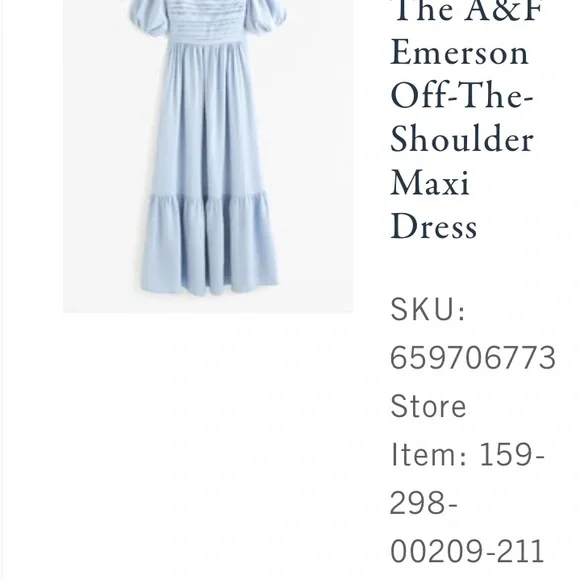 Abercrombie & Fitch Light Blue Strapless Dress - Picture 3 of 4